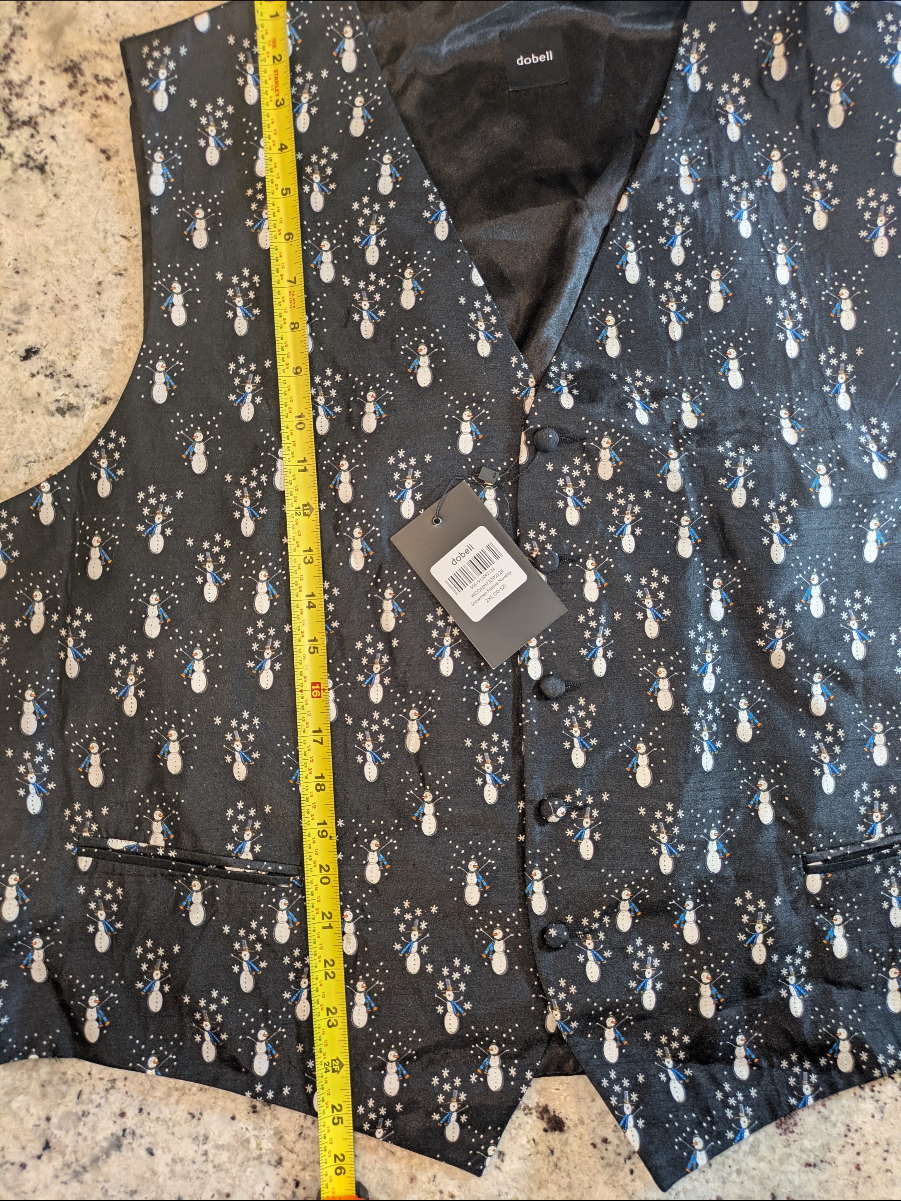 Dobell Men's 2xl Snowman Christmas Waistcoat Vest Nwt Festive Novelty 50-52 — image 8 of 8